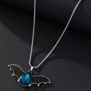 Halloween Bat Shaped Unisex Stainless Steel Pendant Necklace